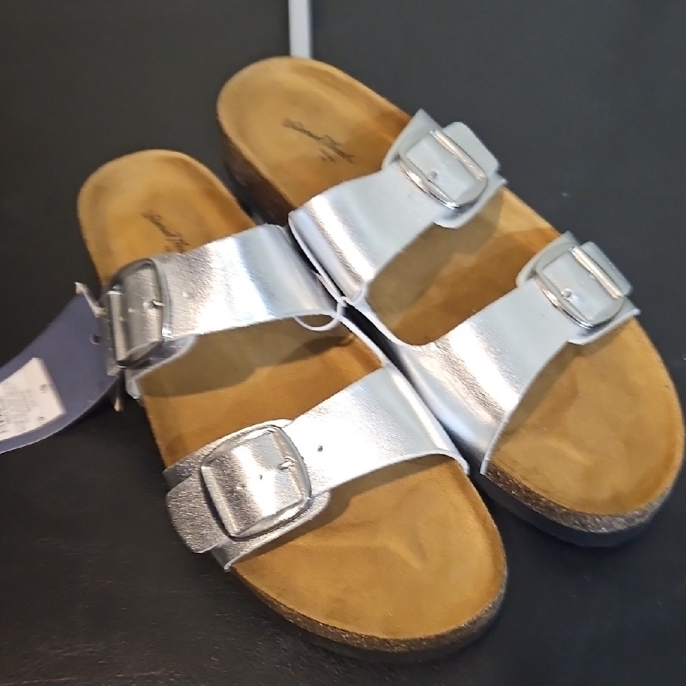 Universal Thread Silver Sandals 005